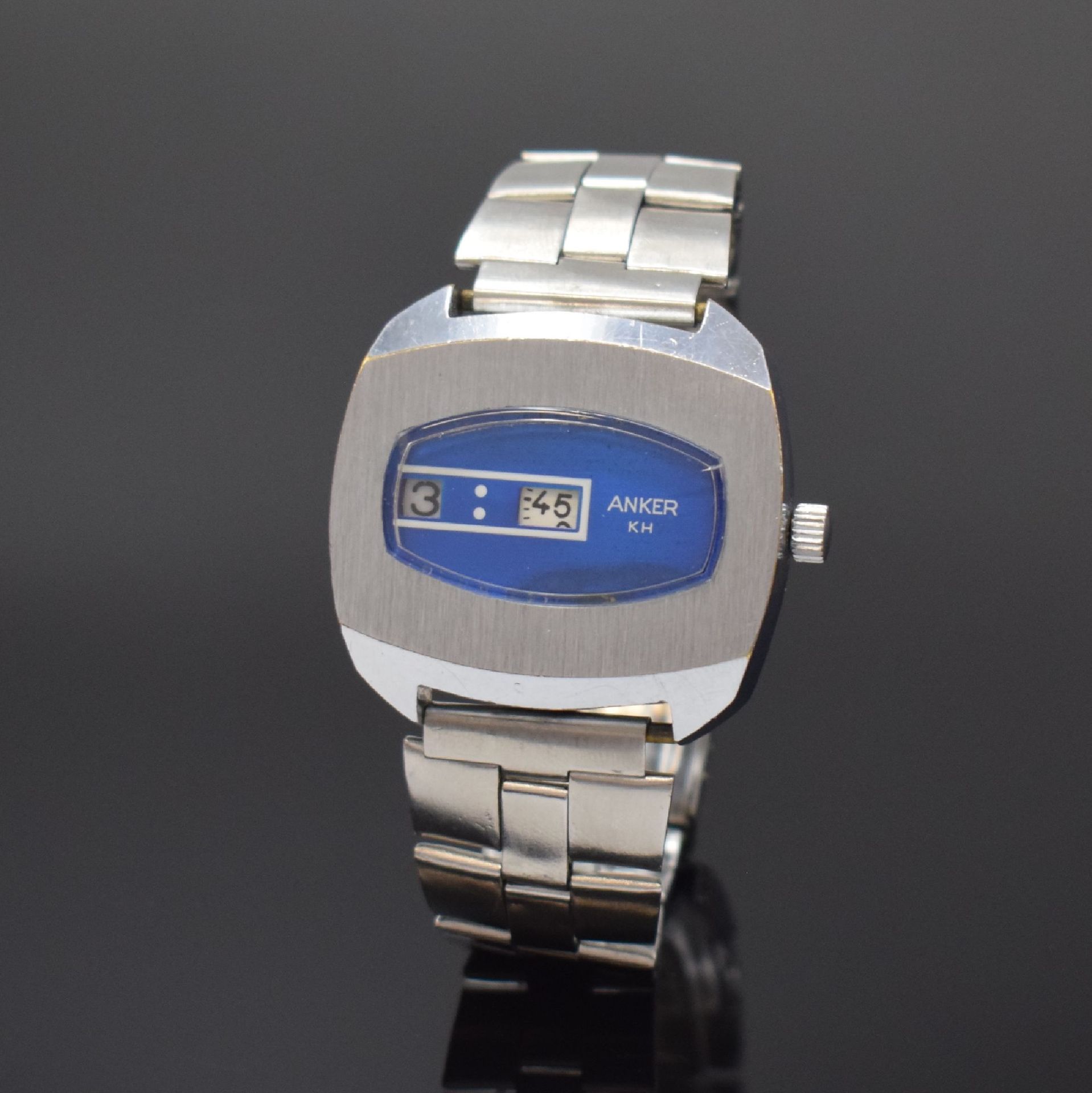 Null ANKER gents wristwatch with digital display, Switzerland around 1970, manua&hellip;