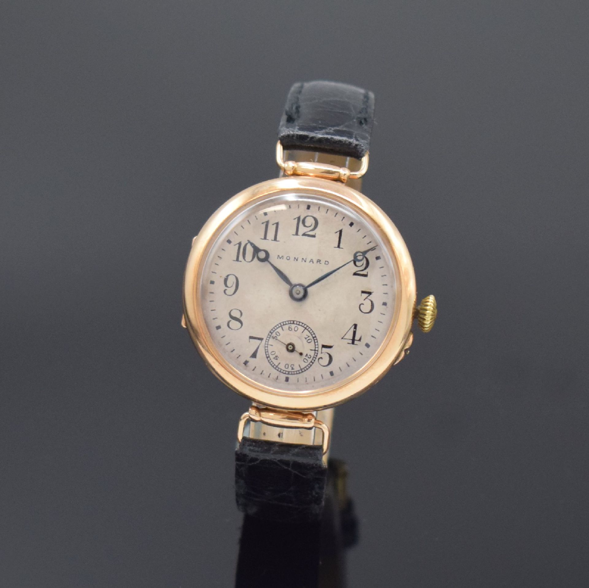 Null MONNARD montre-bracelet précoce en RG 583/000, Suisse pour le marché russe &hellip;