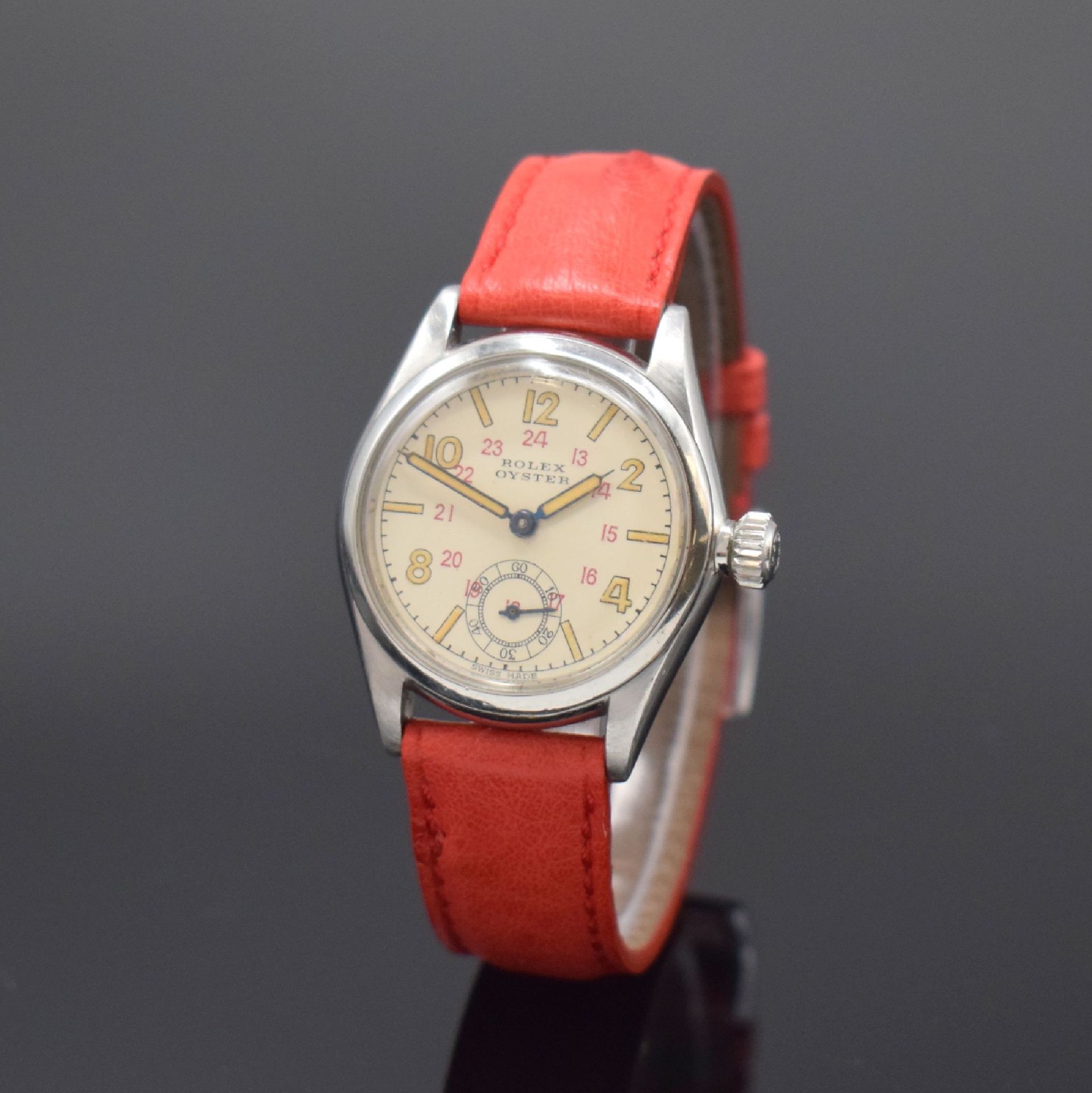 Null ROLEX Oyster montre-bracelet en acier référence 3121, Suisse vers 1941, rem&hellip;