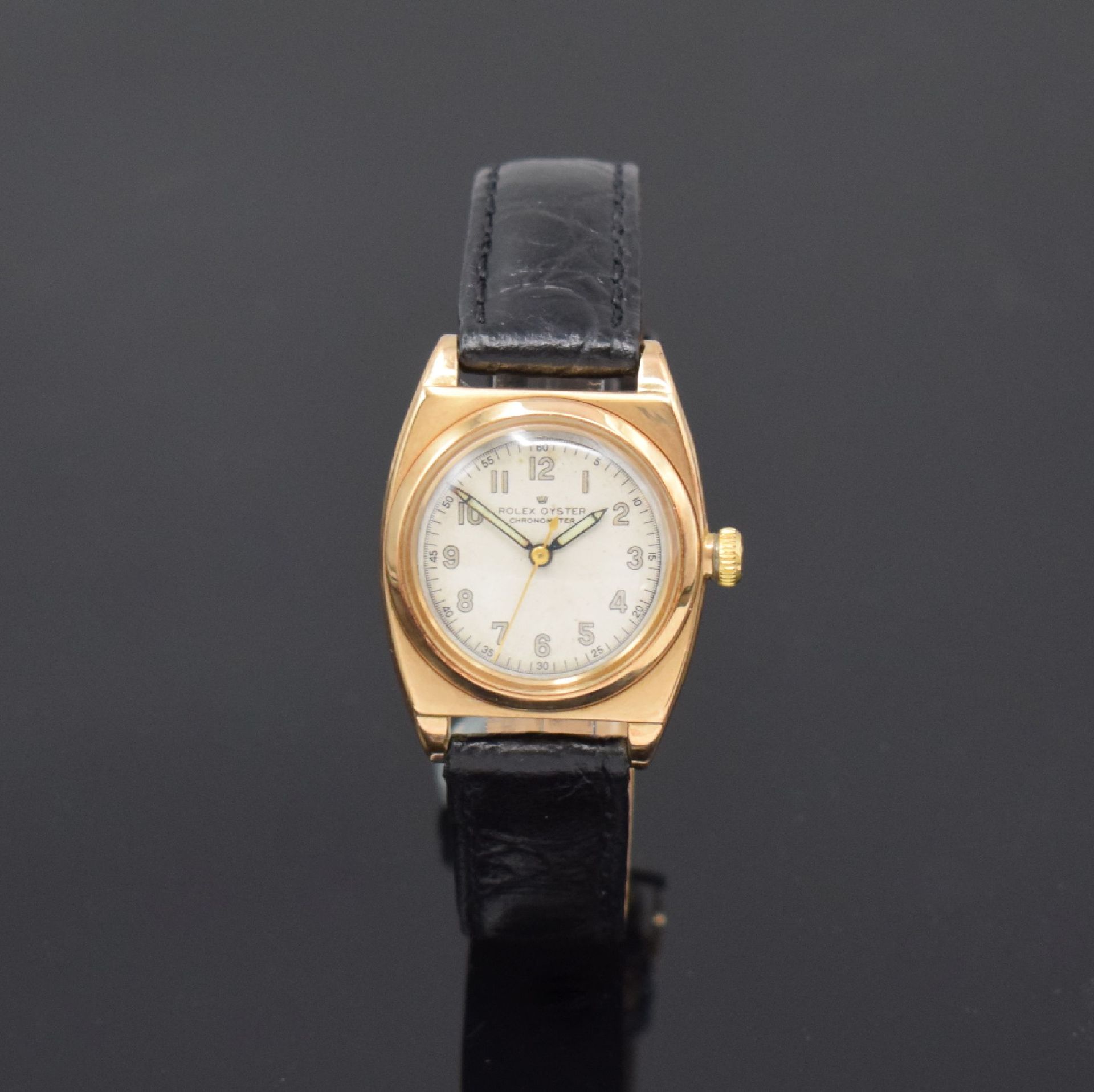 Null ROLEX Oyster Chronomètre rare montre-bracelet en RG 585/000 référence 3116,&hellip;