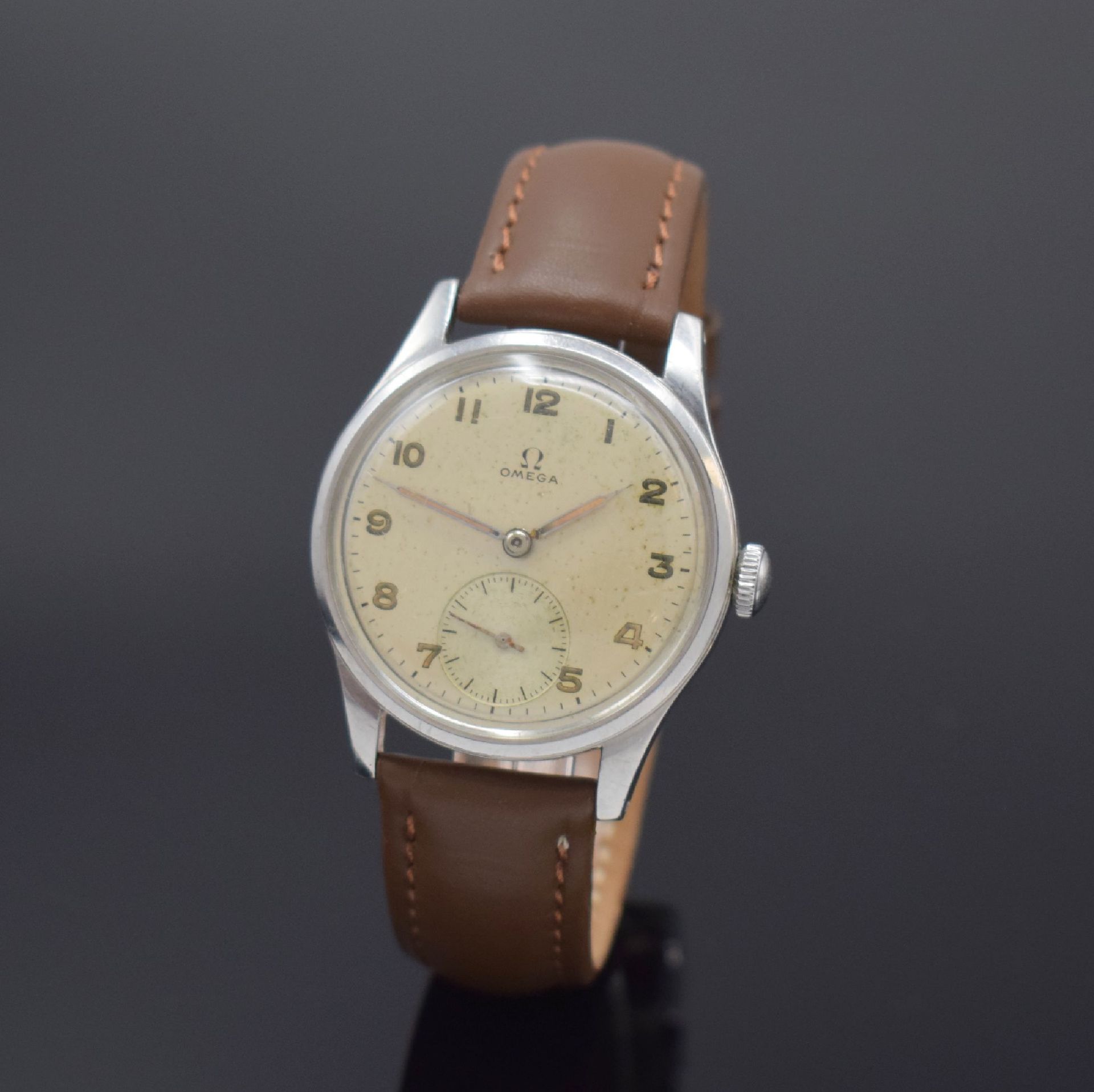 Null OMEGA 30T2 gents wristwatch reference 2383 in steel, manual winding, Switze&hellip;