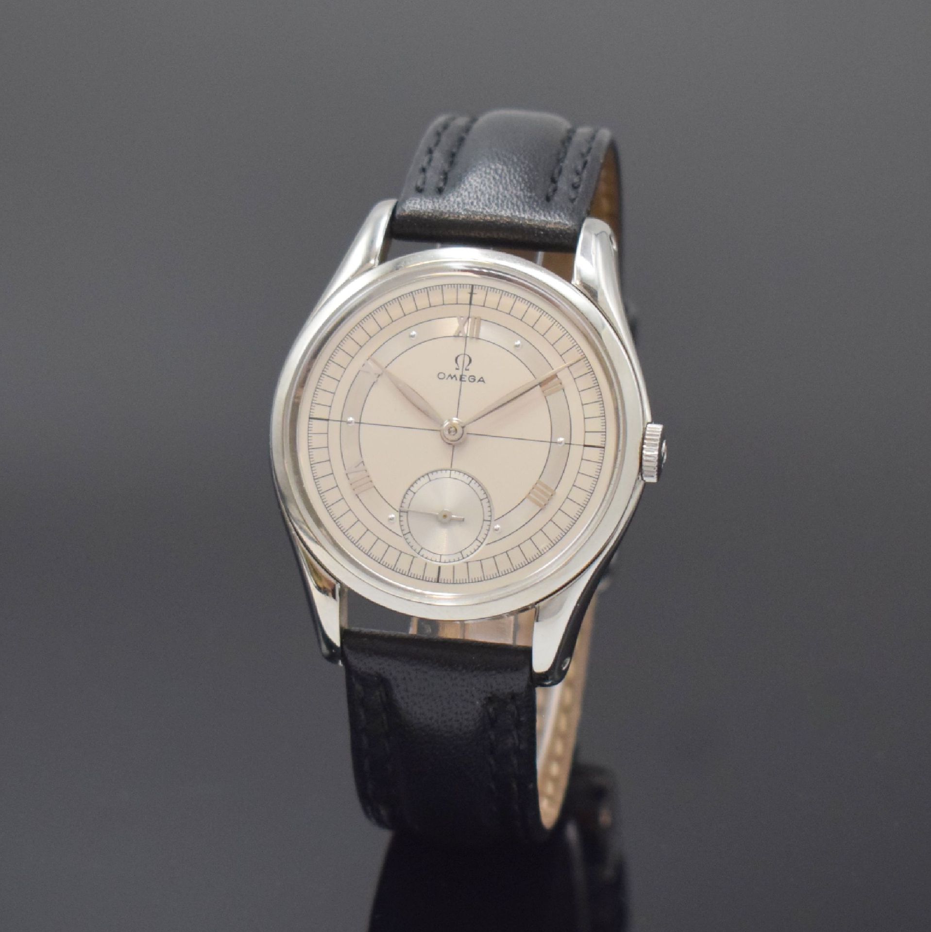 Null Reloj OMEGA de caballero en acero referencia 2503-7, Suiza circa 1950, cuer&hellip;