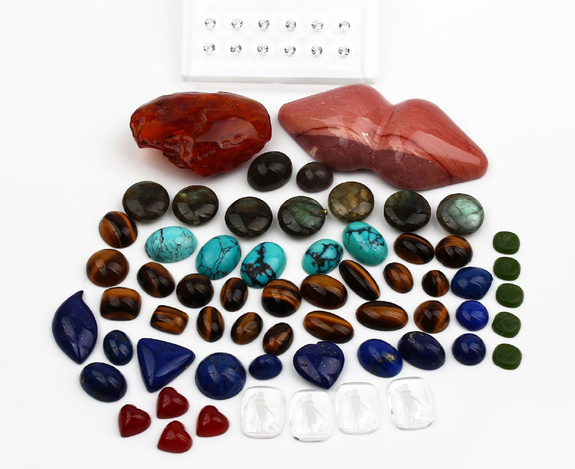 Null Lot de pierres de couleur en vrac, env. 1120 ct, entre autres turquoise, la&hellip;