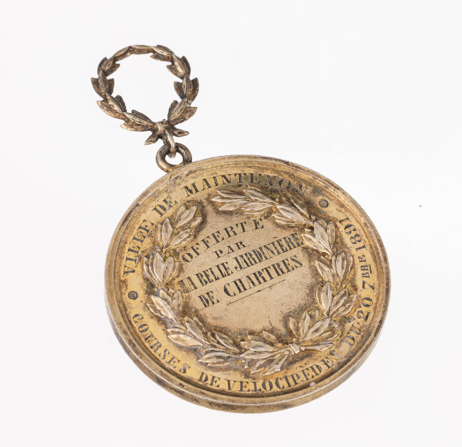 Null Médaille 'Sport Velocipedique', France 1891, argent, (marqué) verg., Médail&hellip;