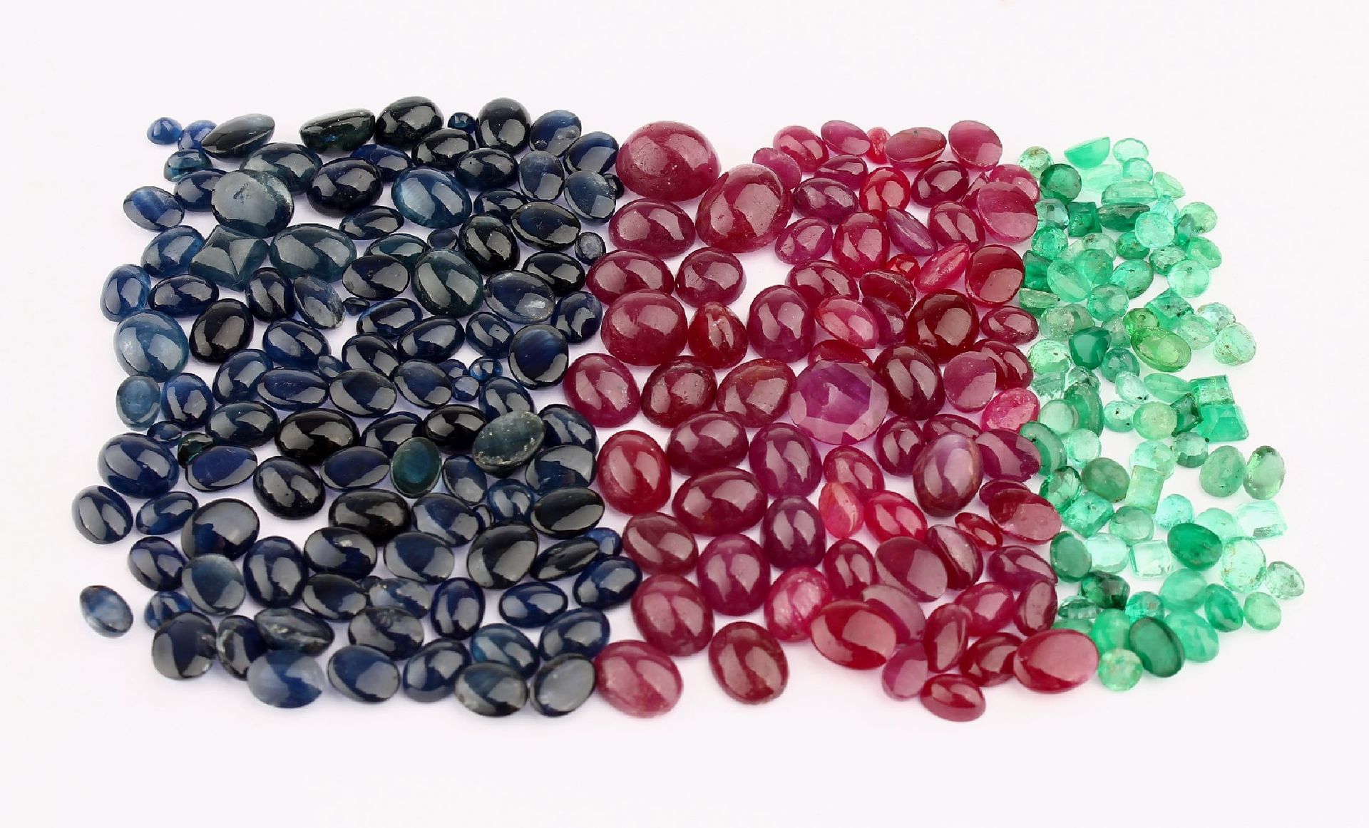 Null Lot de pierres de couleur en vrac, émeraudes en vrac de différentes tailles&hellip;