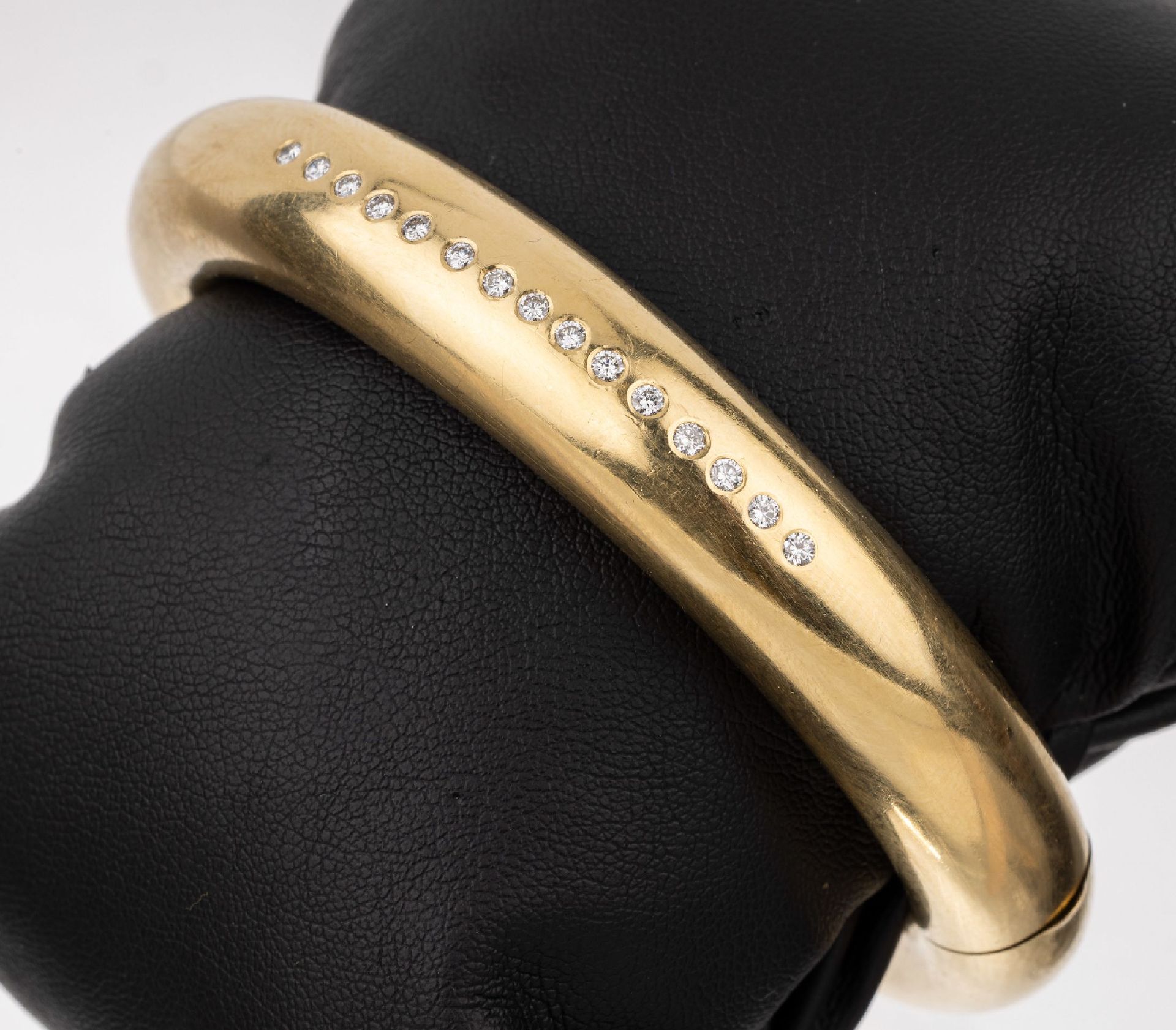 Null Bracelet en or 18 cts avec brillants, GG 750/000, fabrication massive et de&hellip;