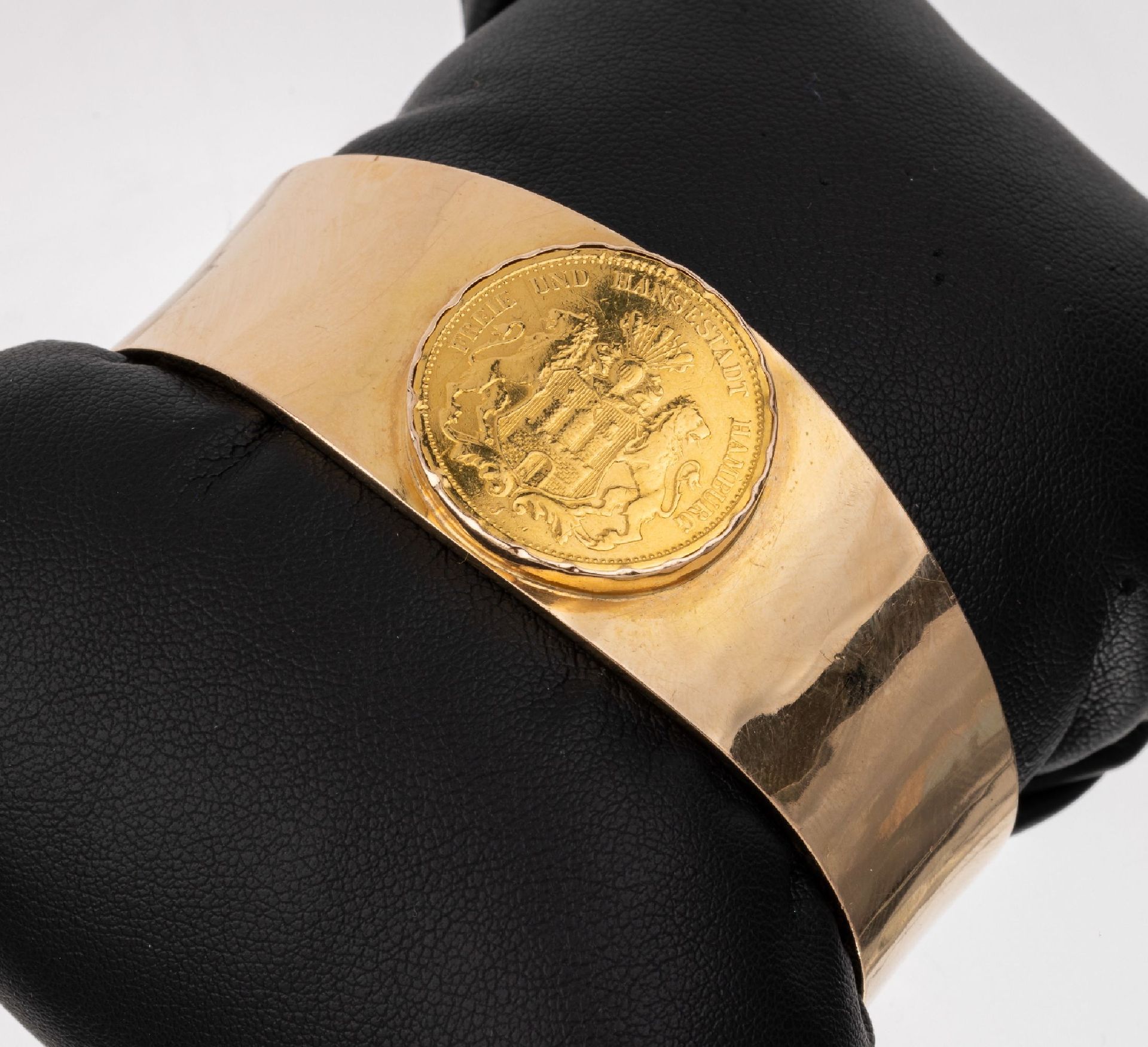Null Bracelet en or 14 carats pour pièces de monnaie, GG 585/000, travail manuel&hellip;