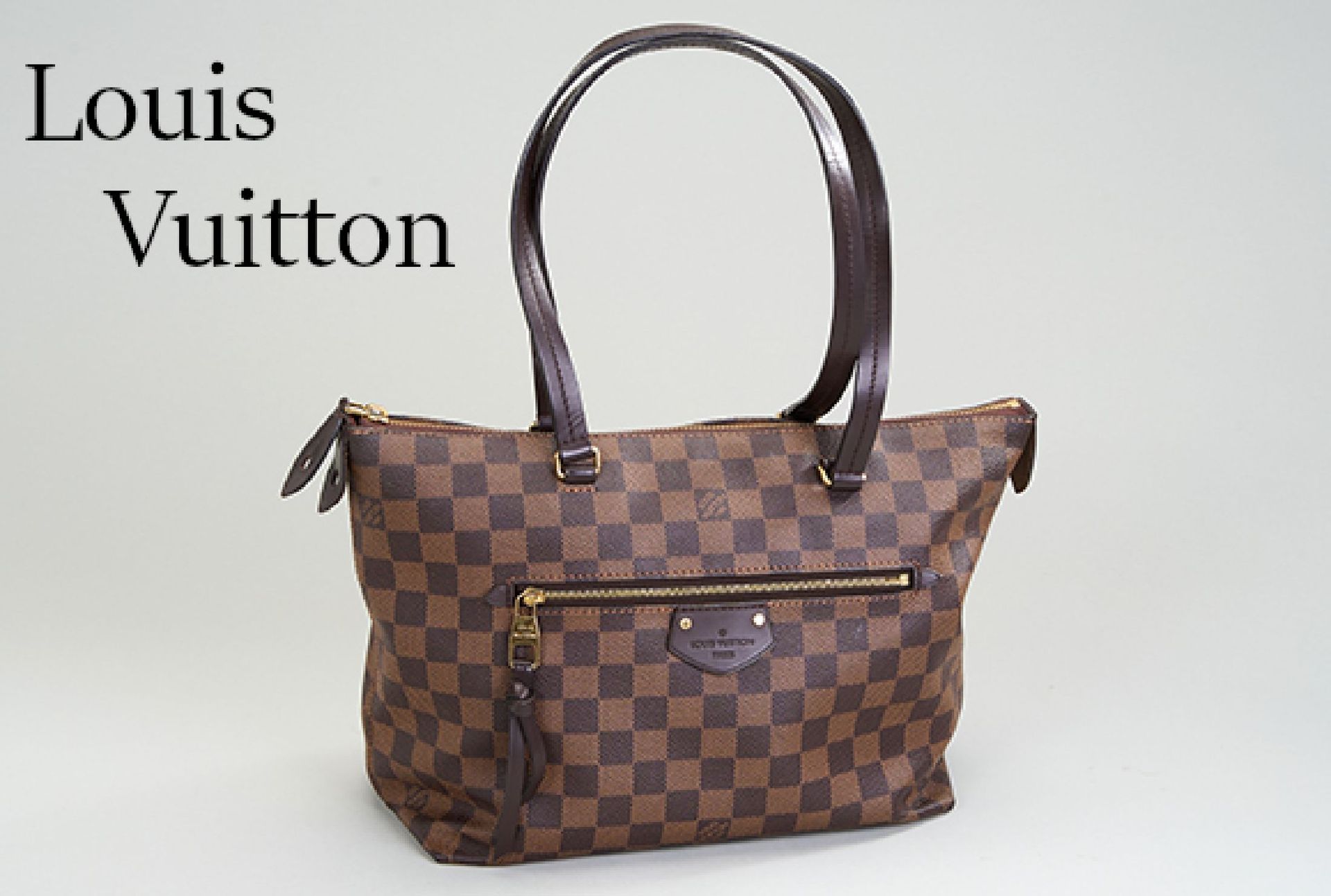 Null Louis Vuitton Iéna PM Tote bag Damier Ebene , brown Canvas, 2 handles, fron&hellip;