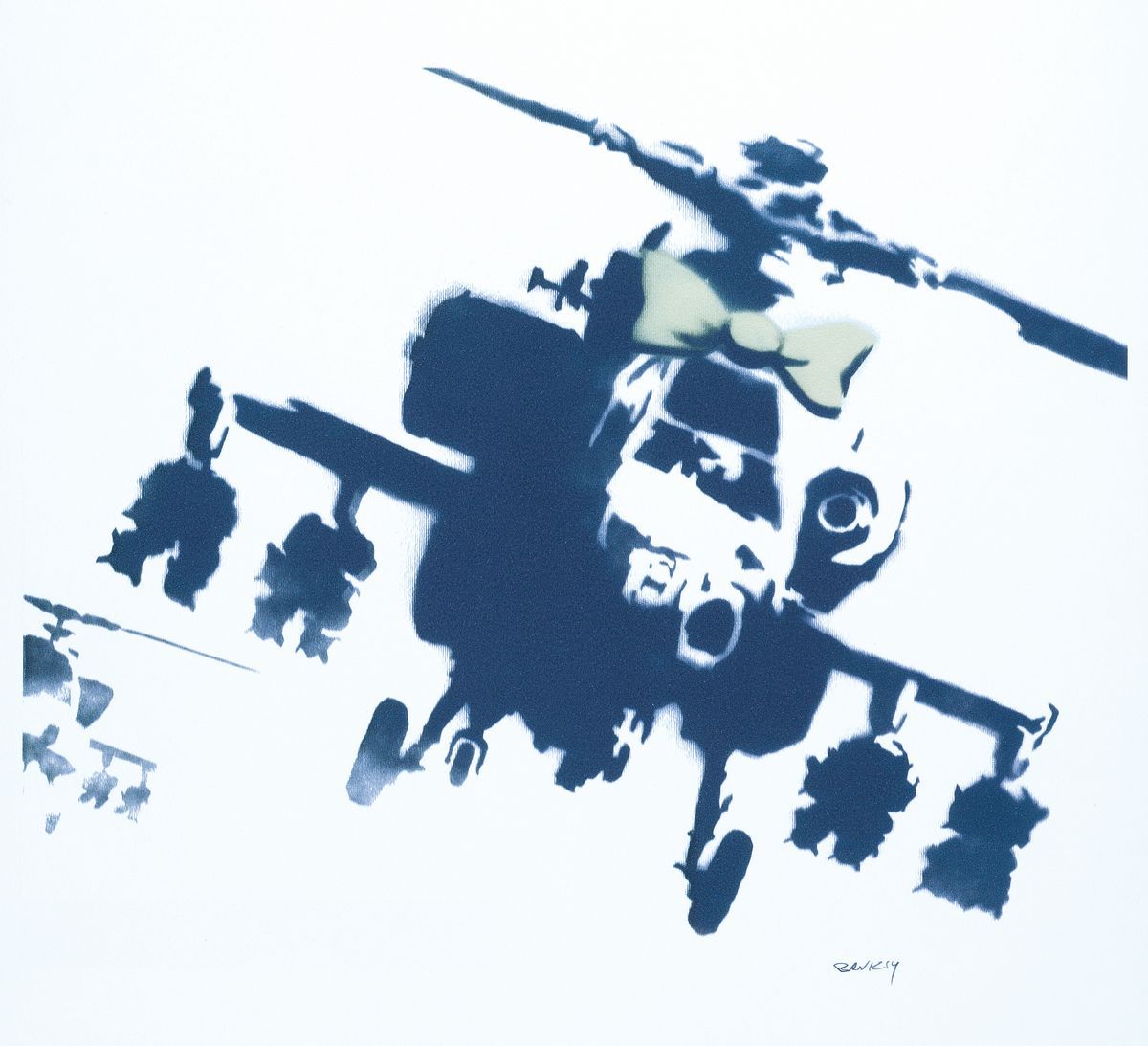 Null d'après Banksy, Happy Chopper, signé et numéro 75/150, P.O.W. Printmaking, &hellip;
