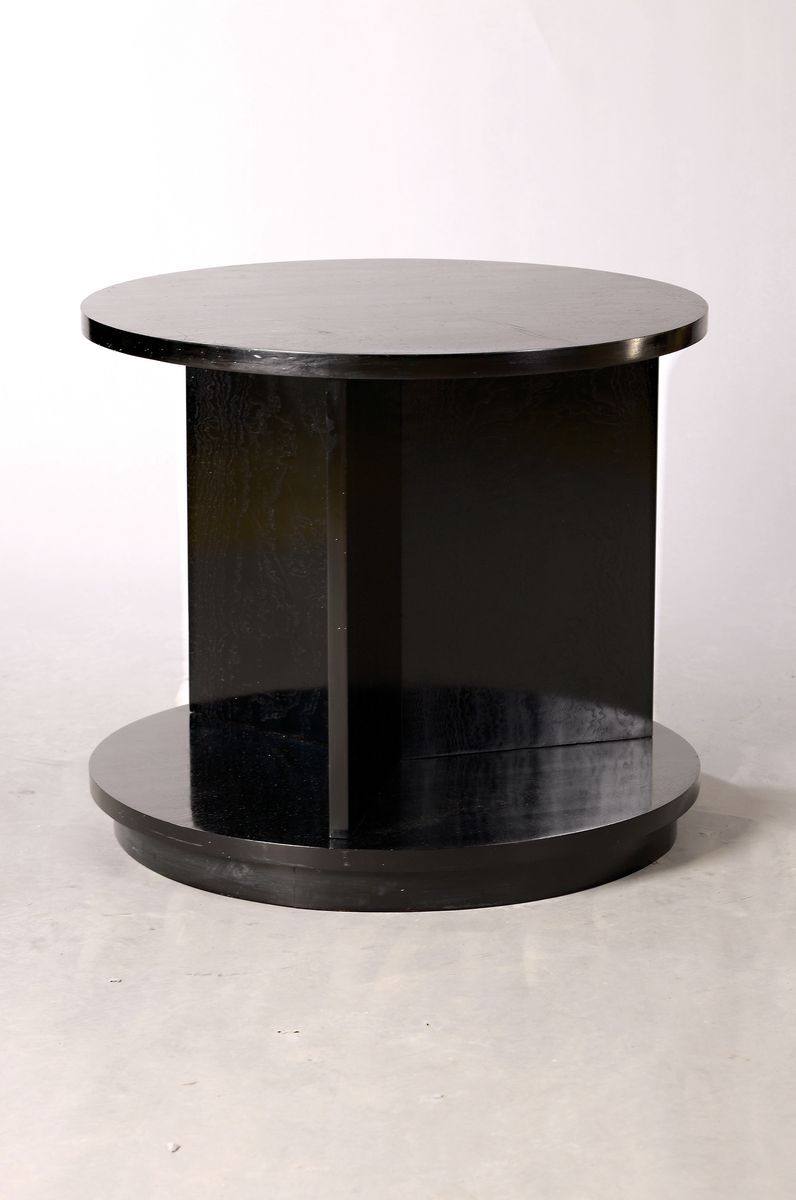 Null Table d'appoint/table basse, France, années 30/40, bois laqué noir, pied av&hellip;