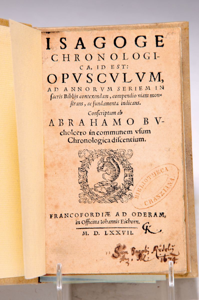 Null Abraham Buchholzer (1529-1584) : Isagoge Chronologica, Frankfurt a.D. Oder,&hellip;