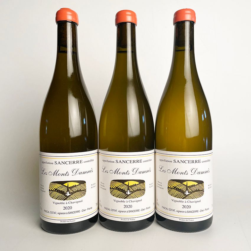 Null 3 bouteilles de Sancerre 2020 'Les Monts Damnés', Pascal Cotat - 3x étiquet&hellip;