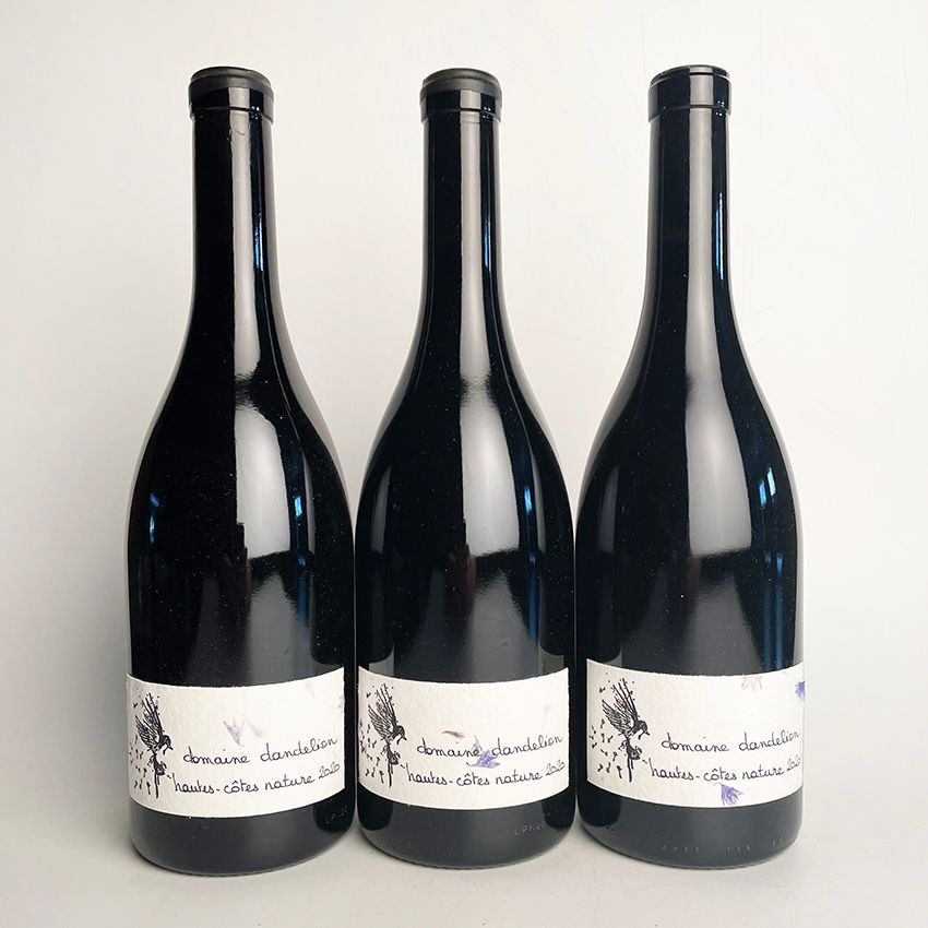 Null 3瓶2020 Hautes Cotes de Beaune, Domaine Dandelion - 3次轻微染色标签+增值税 - 起拍价：130