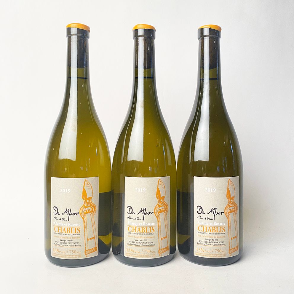 Null 3 bouteilles 2019 Chablis 'Clardy et Rosette', Alice et Olivier De Moor - h&hellip;