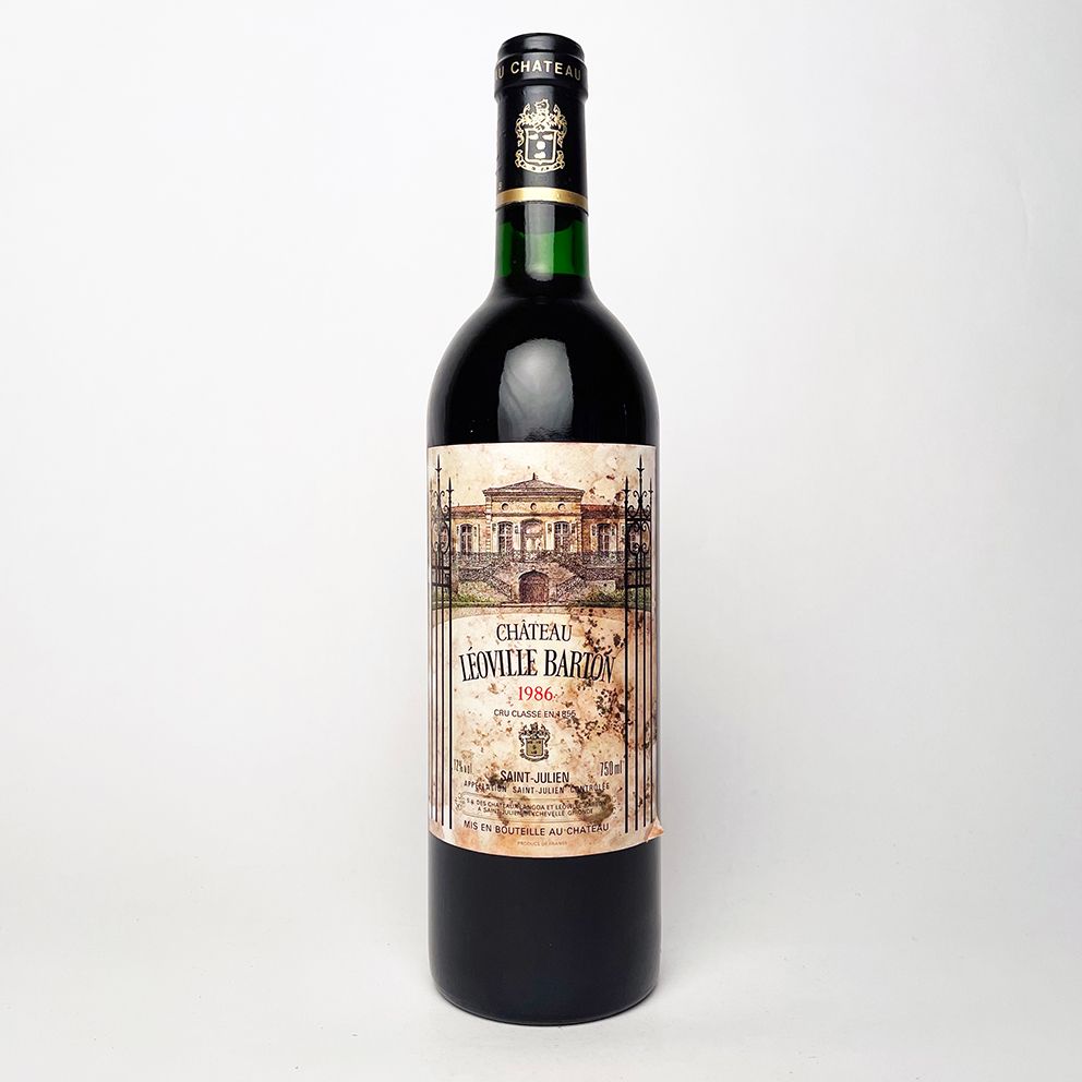 Null 1 Flasche 1986 Chateau Leoville Barton, Mc - unterer Hals, sehr fleckiges E&hellip;