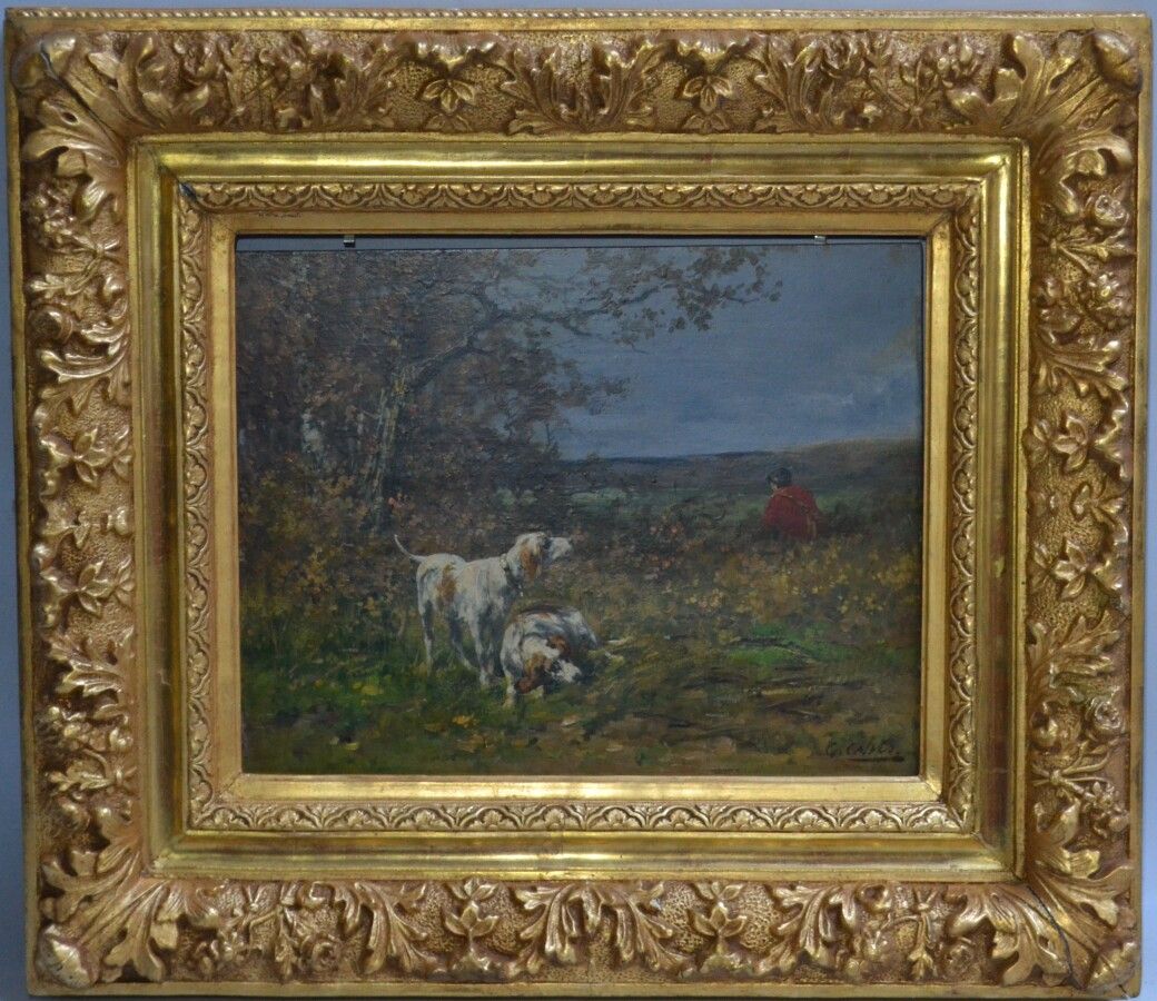Null Léon Georges CALVES (1848-1923)

Les chiens de chasse

Huile sur panneau si&hellip;