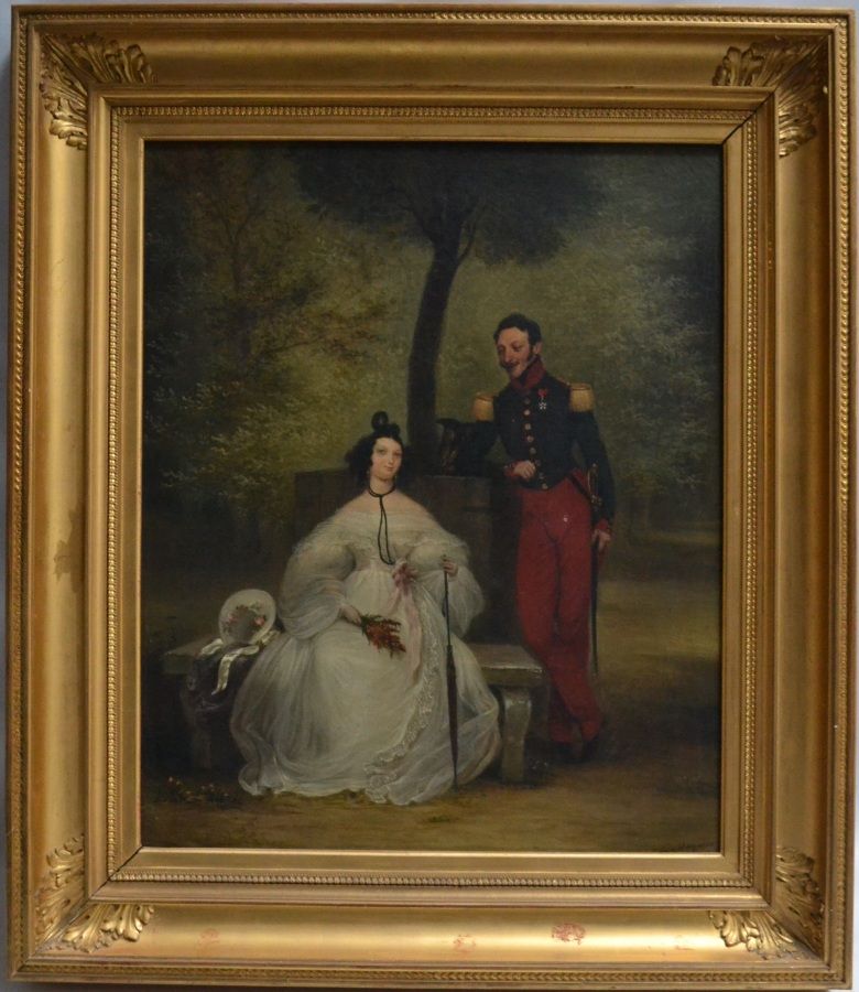 Null 佐伊-科斯特-梅尼尔 (1805-c.1885)

德-马勒贝先生和他妻子的推定画像

布面油画，右下角有签名

74 x 60 厘米