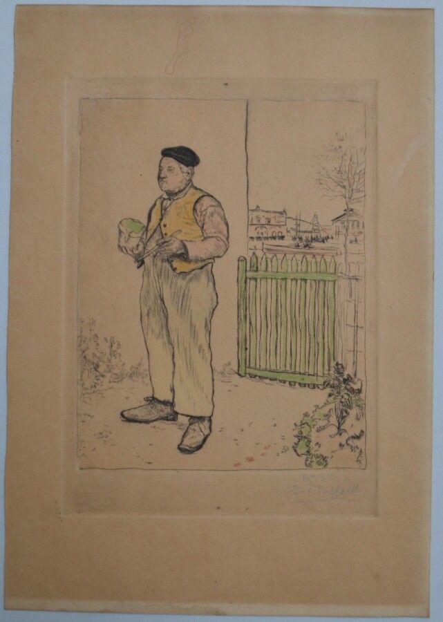 Null 在Jean-François RAFFAELLI（1850-1924）之后

这个人给他的栅栏上了漆

印刷品，右下角刻有 "n°51 J F Raf&hellip;