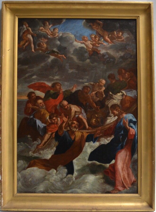 Null ECOLE ITALIENNE 

Saint Pierre sauvé des eaux

Huile sur toile

96.5 x 66 c&hellip;