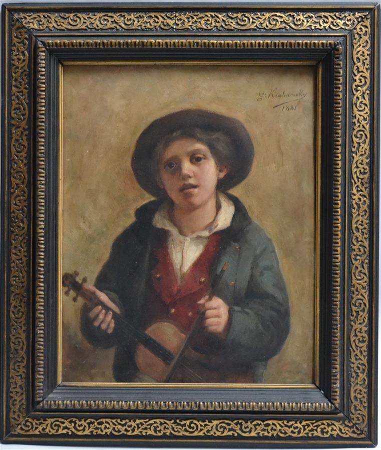 Null Gustave KRABANSKY (1852-?)

Portrait of a young musician, 1881.

Oil on pan&hellip;