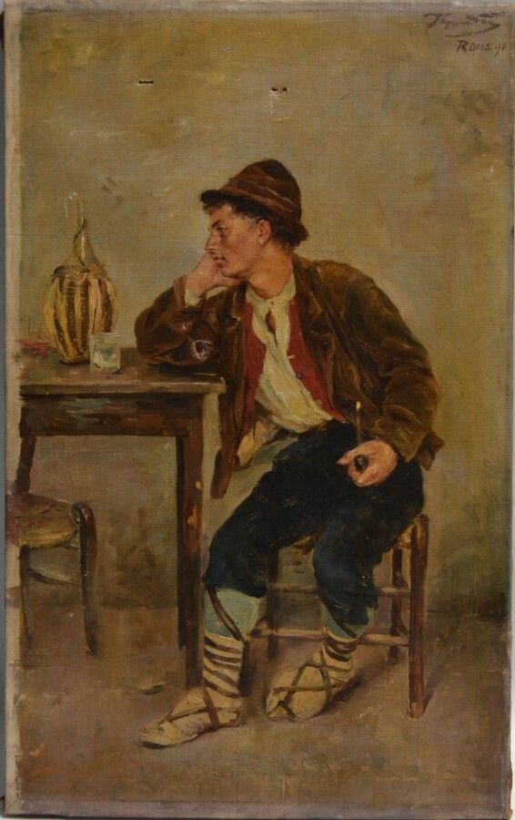 Null ECOLE ITALIENNE du XIXème

Le mendiant, 1890. 

Huile sur toile signée, dat&hellip;