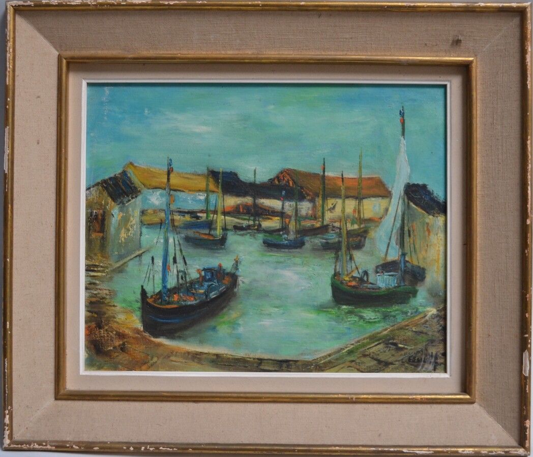 Null Roger ESCUDIE (1920-1990)

Bateaux dans le port

Huile sur toile signée en &hellip;