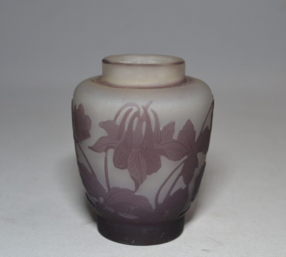 Null GALLE

Vase en verre multicouche à décor floral dégagé à l'acide, signé

H.&hellip;