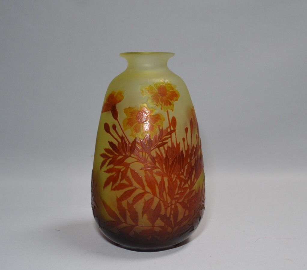 Null GALLE

Oeillets

Vase en verre multicouche à décor dégagé à l'acide de fleu&hellip;