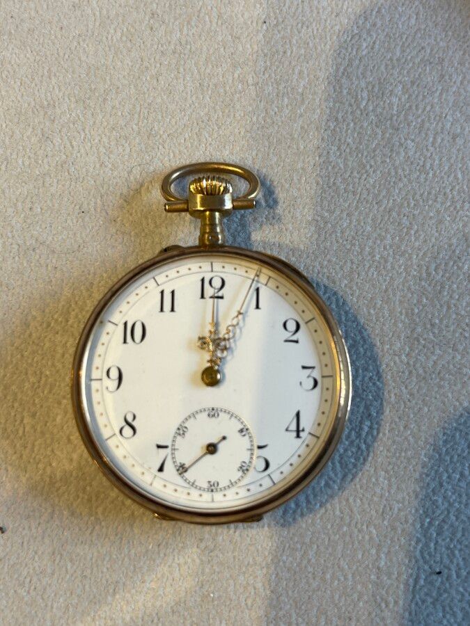 Null Reloj de bolsillo caja de oro interior de metal peso bruto 56,3 g