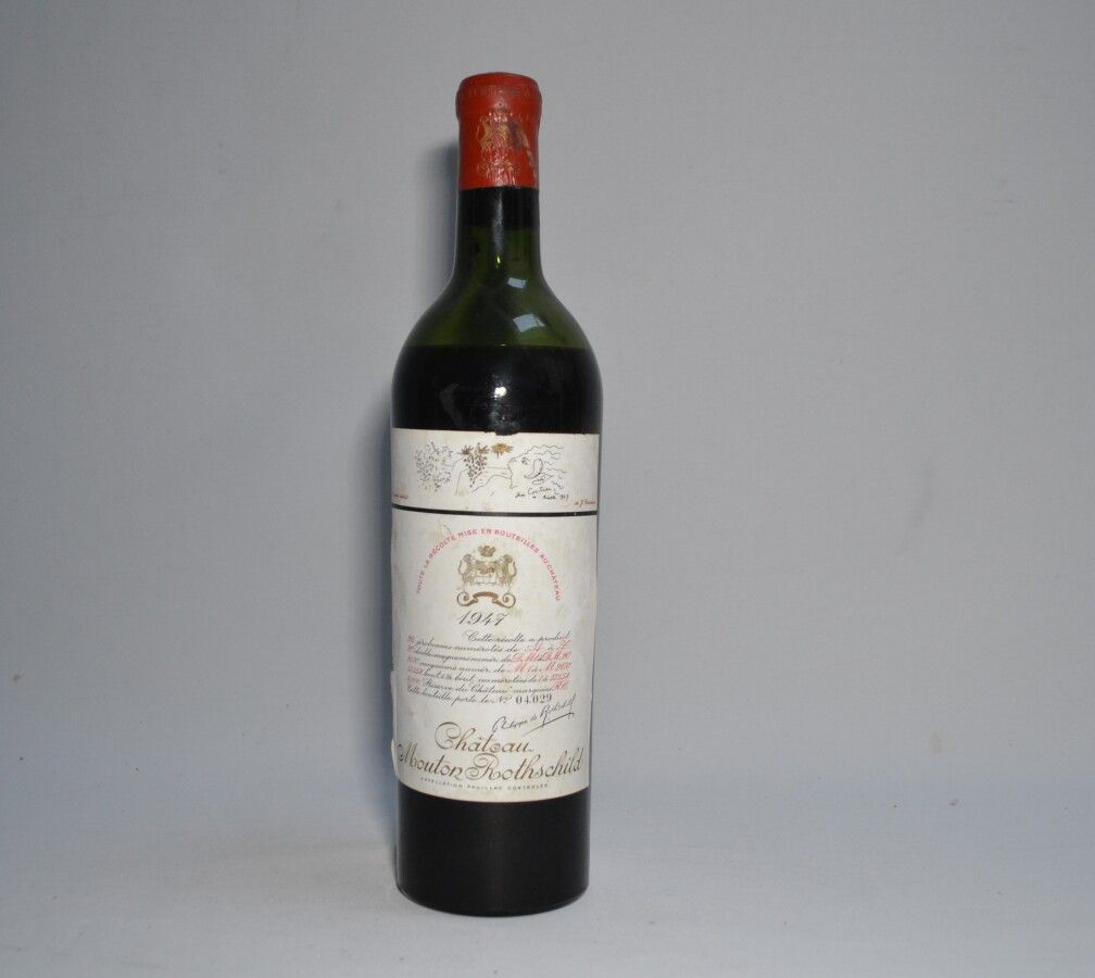 Null Château MOUTON ROTHSCHILD, 1947, one bottle (low shoulder level, damaged la&hellip;
