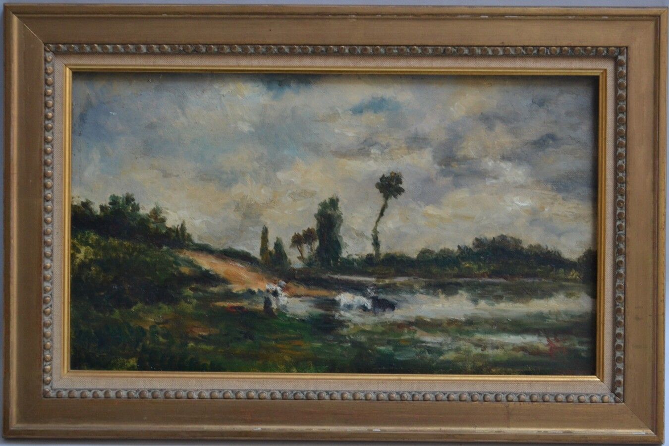 Null 法国学校 19世纪末

沼泽中的景观

布面油画

27 x 46 厘米