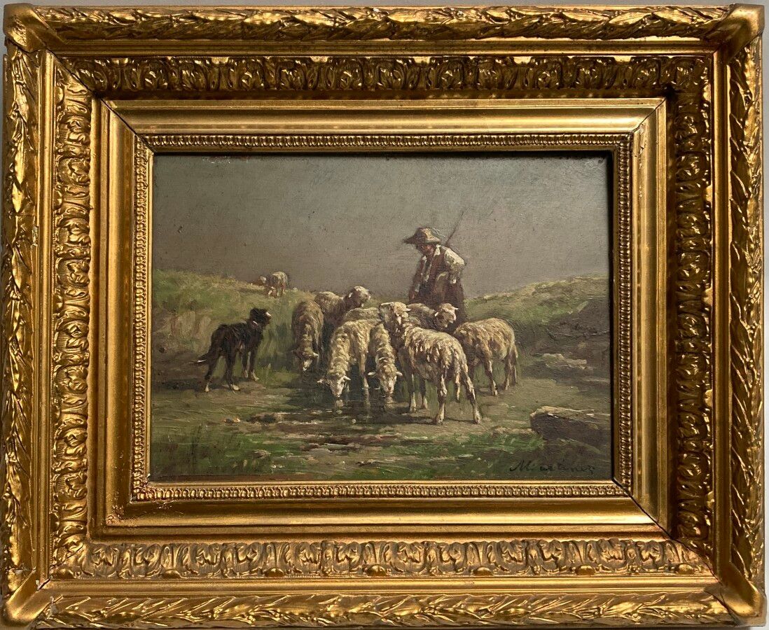 Null Pablo MARTINEZ DEL RIO (1838-?)

The shepherd of sheep 

Oil on panel signe&hellip;
