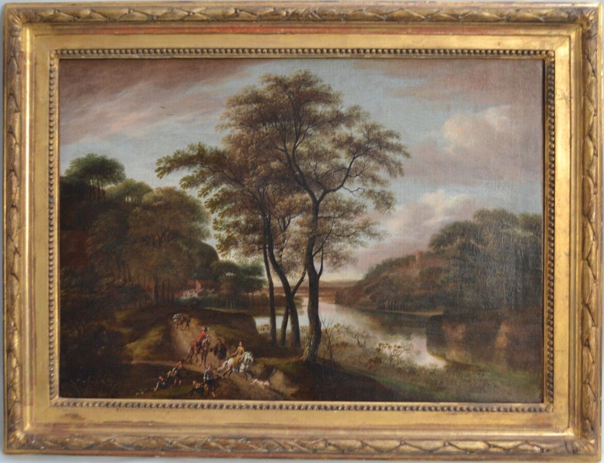 Null 19世纪的法国学校

乡村场景

布面油画

48 x 67.5厘米（修复物，衬里）。