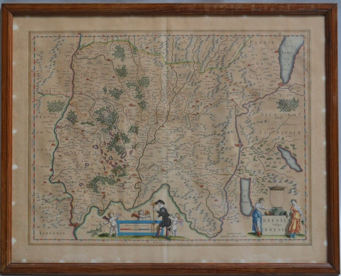 Null 布雷斯地图

19世纪的印刷品

43.5 x 55 cm at sight (褶皱，潮湿的痕迹)