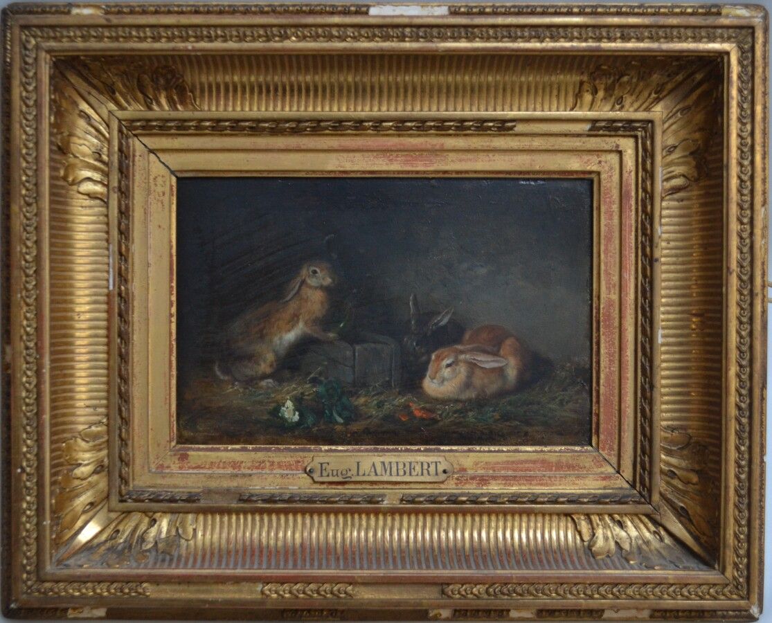 Null Louis Eugène LAMBERT (1825-1900) zugeschrieben.

Die Kaninchen

Öl auf Holz&hellip;