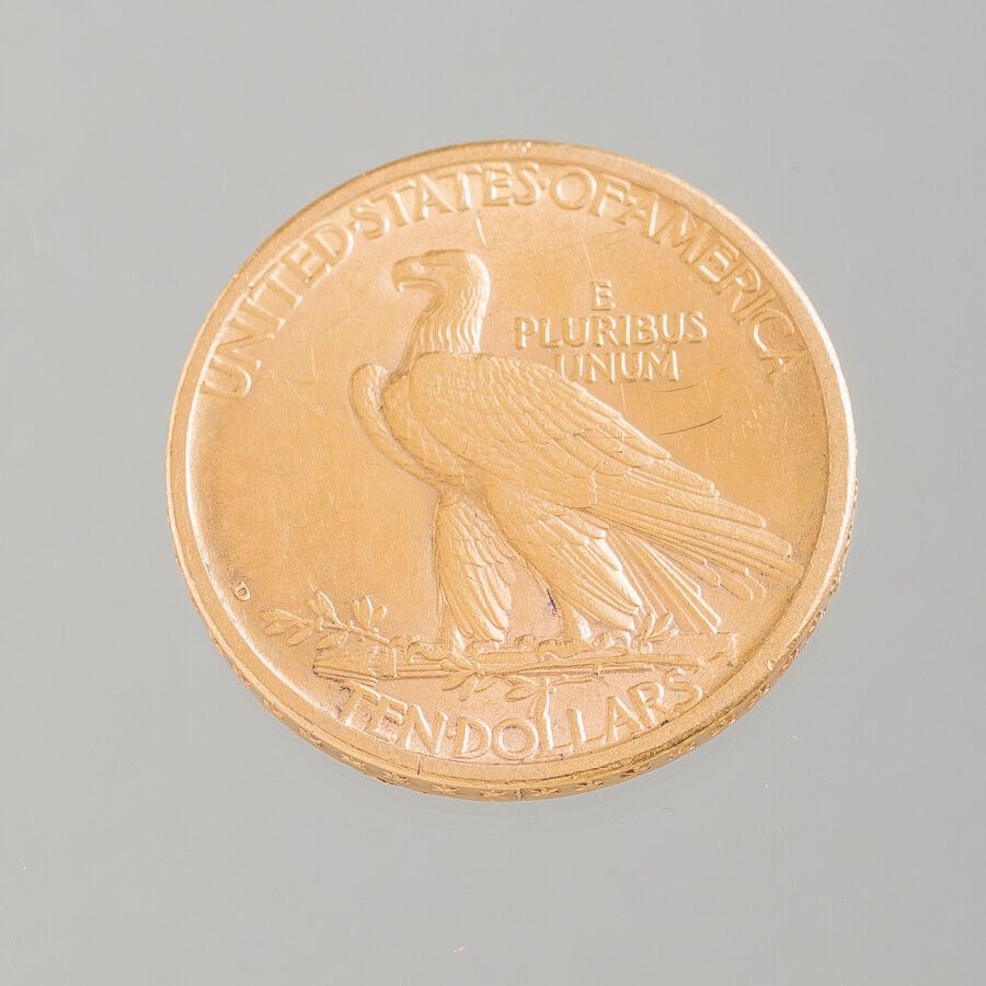 Null moneta d'oro da 10 dollari 1908