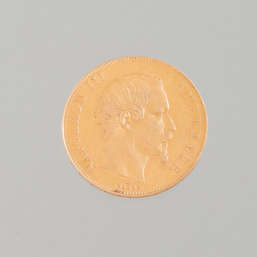Null one PIECE 50 francs gold 1857