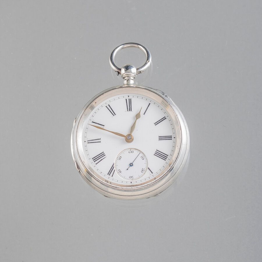 Null English silver WATCH signed J Edwards in Plymouth, 19th century, cock with &hellip;