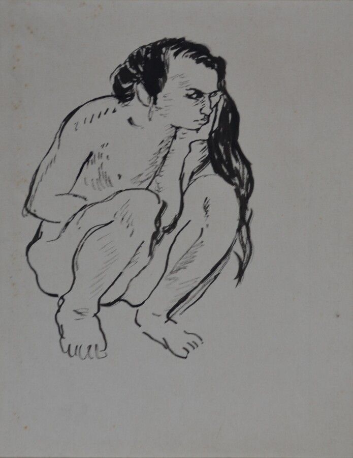 Null 让-朗努瓦(Jean LAUNOIS) (1898-1942)

上寮的卡

水墨画

32 x 24.5厘米（略有污点）