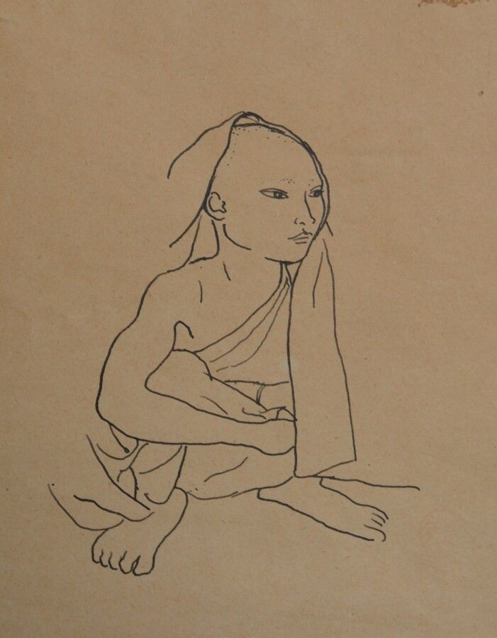 Null Jean LAUNOIS (1898-1942)

Young crouching monk

Ink with traces of monogram&hellip;