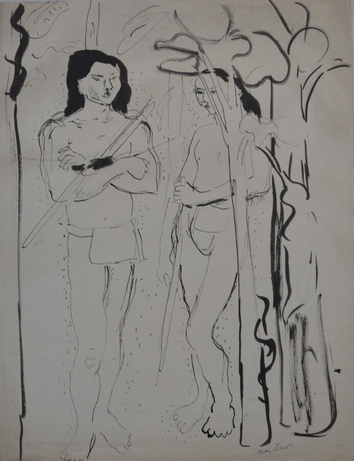 Null 让-朗努瓦(Jean LAUNOIS) (1898-1942)

来自Luang Trabang（老挝）的两卡。

卡在树旁

正面右下方有墨水签名的&hellip;