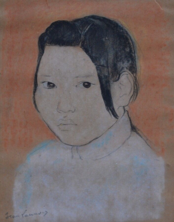 Null 让-朗努瓦(Jean LAUNOIS) (1898-1942)

一个女人的画像，中国女人

左下角有签名的素描和粉笔画

17.5 x 15.5 c&hellip;