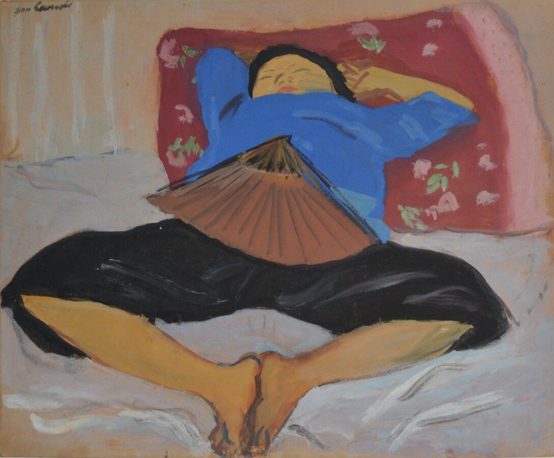 Null Jean LAUNOIS (1898-1942)

Indochina, young woman asleep with a fan

Gouache&hellip;