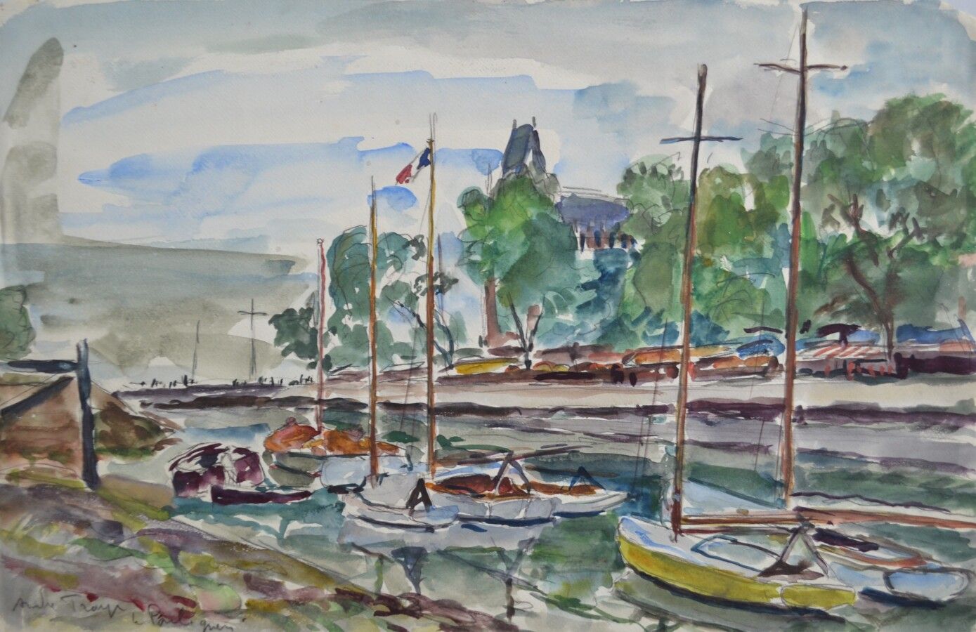 Null 安德烈-弗莱(1888-1963)

普利根（Le Pouliguen

已签名的水彩画，位于左下方

31 x 48 厘米