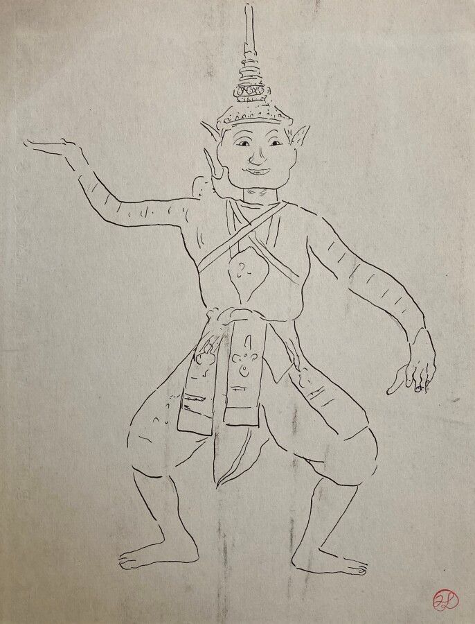 Null Jean LAUNOIS (1898-1942)

Asiatin in zeremonieller Kleidung

Tinte mit Stem&hellip;