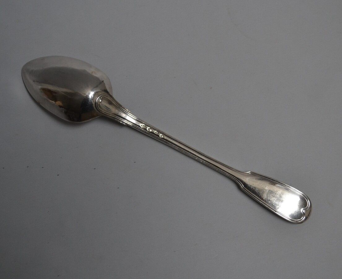 Null 银质拉古特勺，锉刀模型

1809-1819

长：28.5厘米 重量：118克