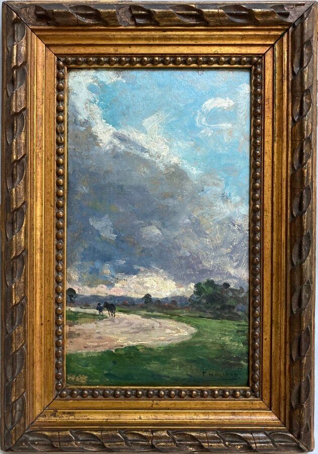 Null Fernand MAILLAUD (1863-1948)

Storm effect on the road

Oil on panel signed&hellip;