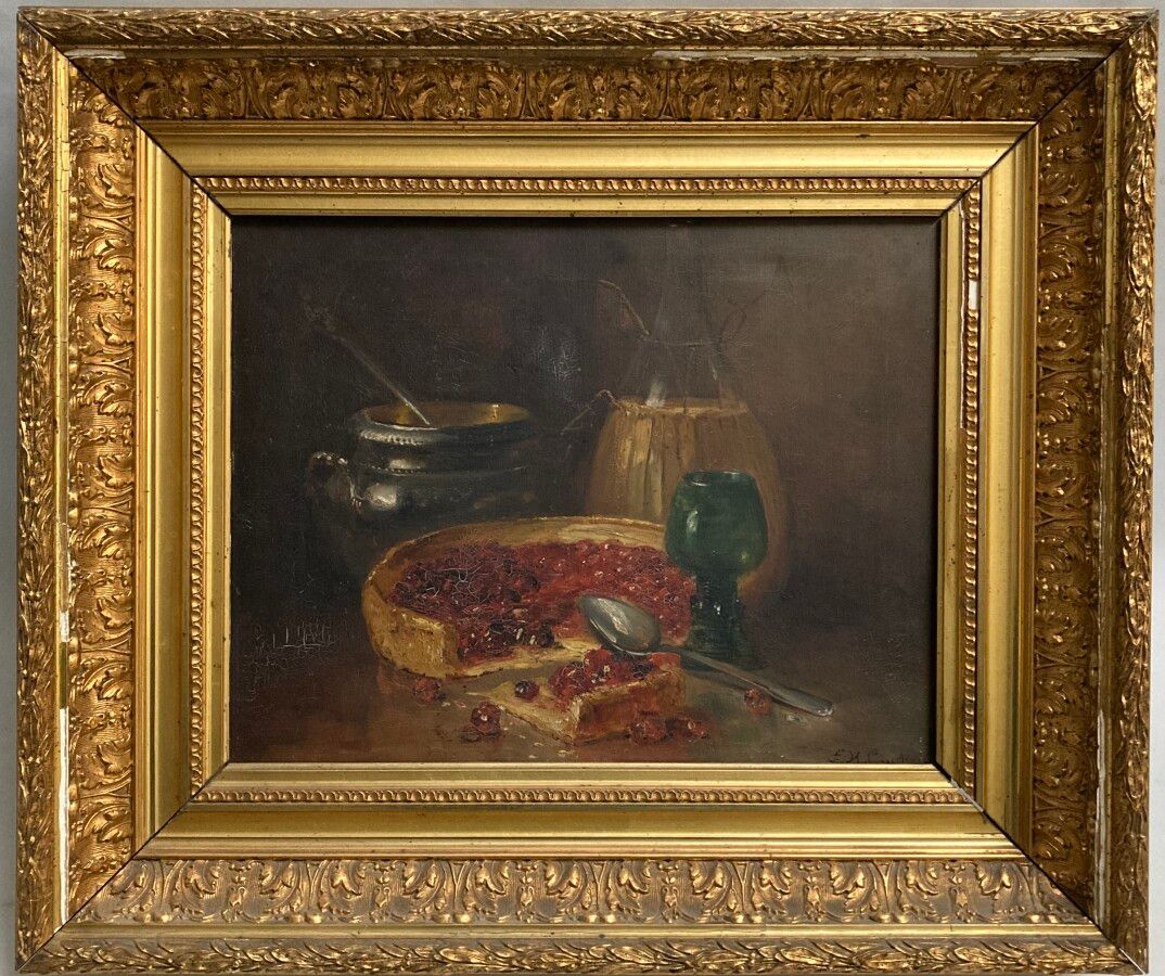 Null 欧仁-亨利-考绍斯(Eugène Henri CAUCHOIS) (1850-1911)

静物与馅饼

布面油画，右下角有签名

38 x 46 厘&hellip;