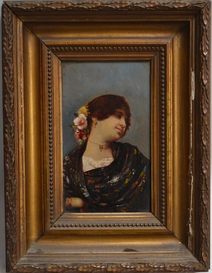 Null Escuela del siglo XIX

Retrato de una joven 

Óleo sobre tabla

23,5 x 13,5&hellip;