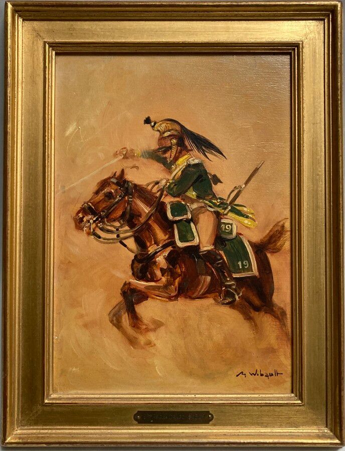 Null 马塞尔-维伯特(Marcel WIBAULT) (1904-1998)

第19骑兵团

右下角署名 "Isorel "的油画

34 x 24 厘米